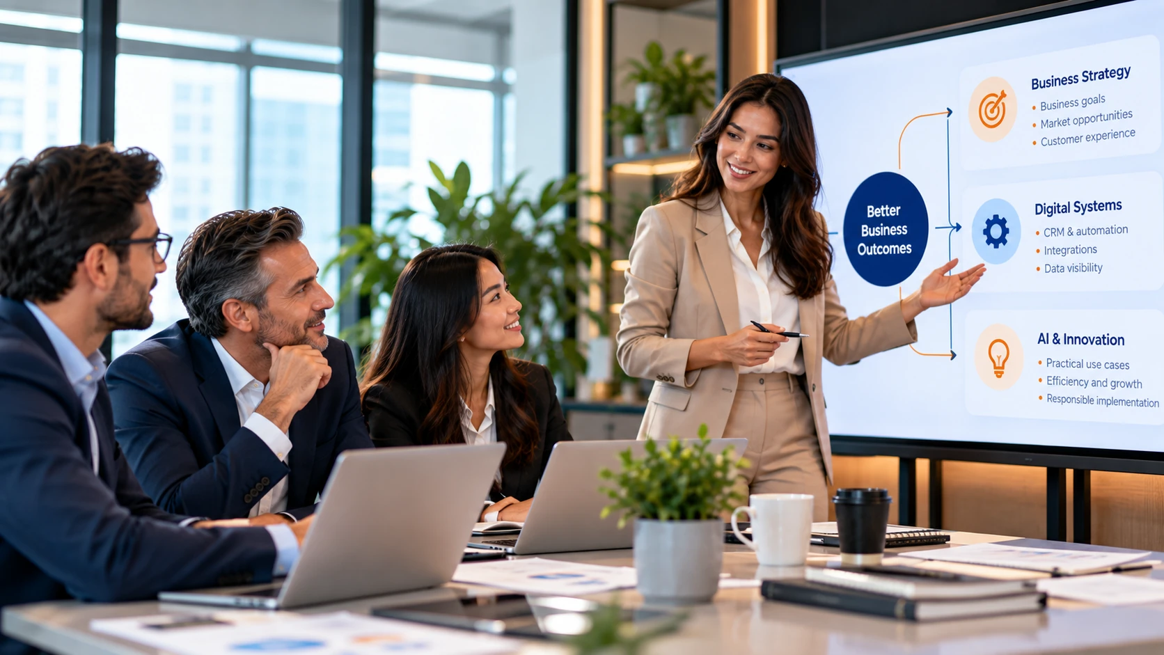 OhmGenius business transformation strategy and technology consulting